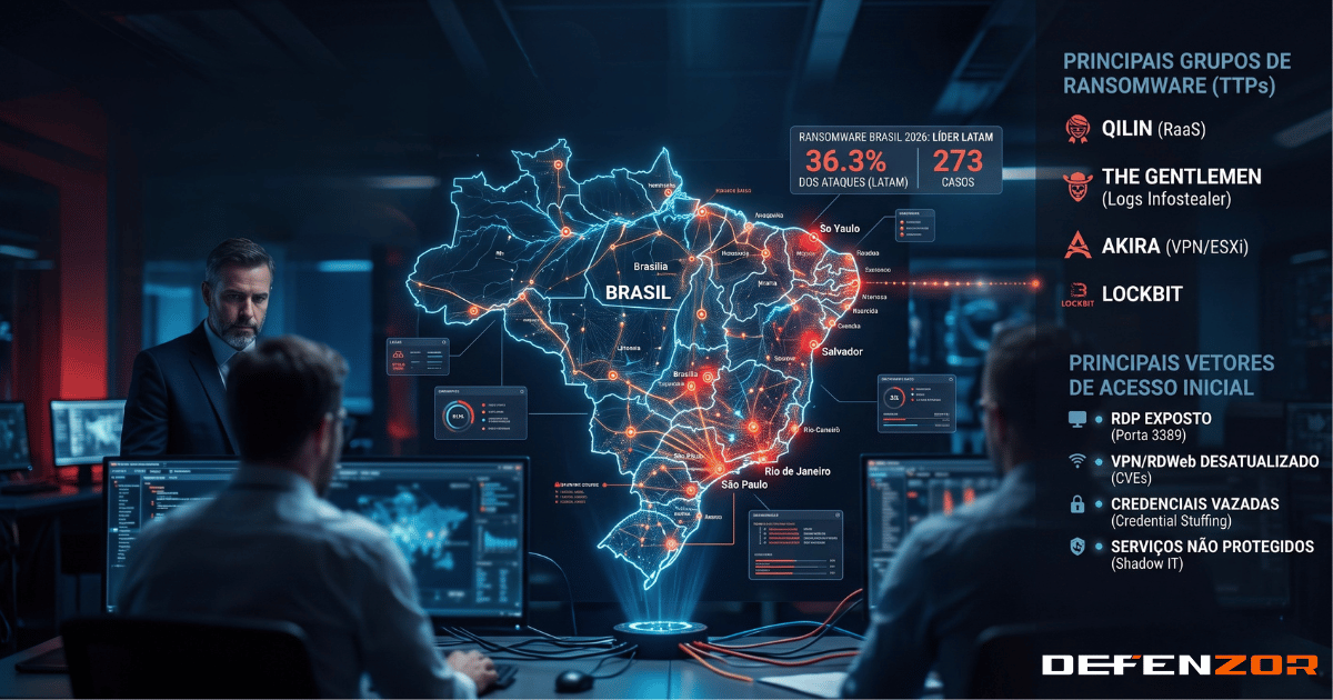 Mapa de exposição de superfície de ataque e monitoramento de vulnerabilidades no Brasil